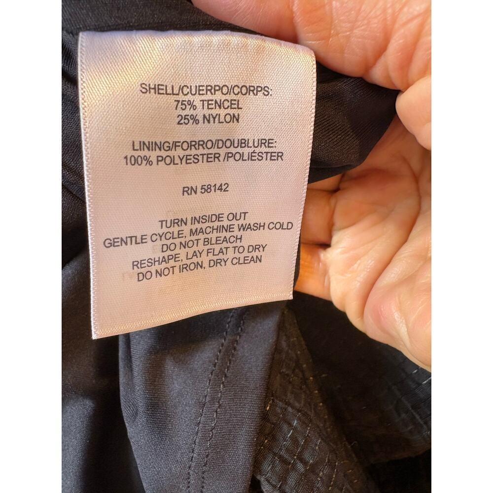 Donna Morgan for Maggie London black tiered textured midi dress size 10 - Picture 9 of 10